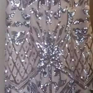 Windsor Sequin embroidered off shoulder prom dress